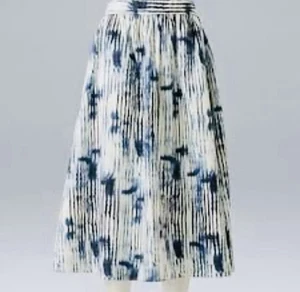 Simply Vera Vera Wang Pull-On Midi Skirt Petite Medium Navy Dye NWT - Picture 1 of 4