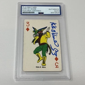 1988 WWF Superstars Koko B  Ware Signed Autograph Card PSA DNA - Picture 1 of 3
