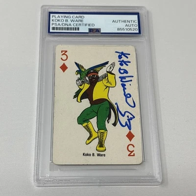 1988 WWF Superstars Koko B  Ware Signed Autograph Card PSA DNA - Image 1 of 3