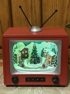 Holiday Time Animated Retro TV, Musical Lighted Christmas Holiday Decoration - Picture 1 of 12