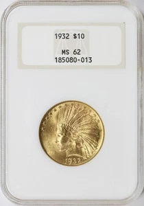 1932 $10 Indian Gold Eagle NGC MS62 - Picture 1 of 4