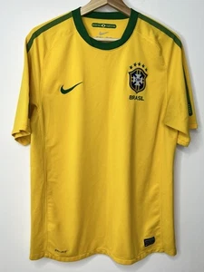 Nike Dri Fit Mens M Brazil National Football Team Soccer CFB Jersey Knit Shirt  - Picture 1 of 13