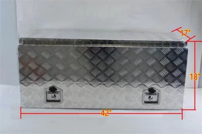 42"x18"x17" Aluminum Truck Under Bed Pickup RV Truck Storage Tool Box Storage - Image 1 of 4