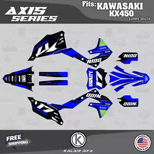 Kit Gráficos para KAWASAKI KX450 (2019-2023) Serie Eje - Azul - Imagen 1 de 6