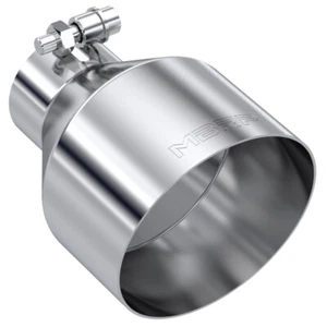 MBRP T5190 Acero Inoxidable Angulado Pared Única Redonda 2.5 pulgadas Ajuste Universal Punta de Escape - Imagen 1 de 3
