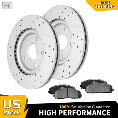 Rotores y pastillas de freno delanteros para Ram C/V Dodge Journey Grand Caravan Town & Country Foto 1 de 4