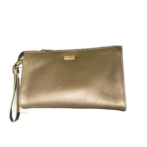 Brahmín Daisy Metallic Taupe Genuine Leather Clutch/NWT - Picture 1 of 1