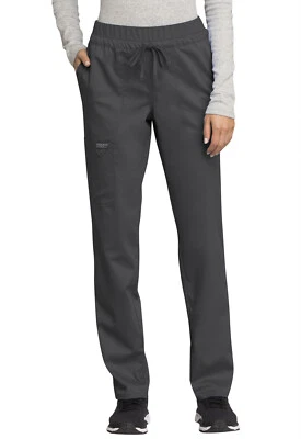 Cherokee Workwear Scrubs Tapered Leg Drawstring Tall Pant WW105T PWT Pewter - Image 1 of 4