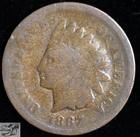 1867 Indian Head Cent, Good Details, Cleaned, Tough Date, Free Shipping C6433 Cover