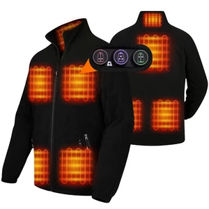 ARRIS 2023 Men`s Heated Fleece Jacket Full Zip with Battery Pack - Picture 1 of 6