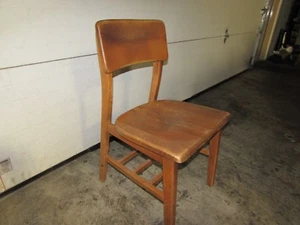 18" Solid Wood Wooden School Library Student Study Chair Restaurant (sthm) - Picture 1 of 2