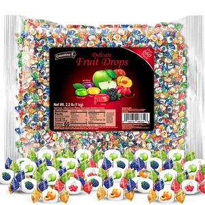 Delicate Fruit Filled Drops Individually Wrapped Hard Candy in a Bulk - Picture 1 of 12