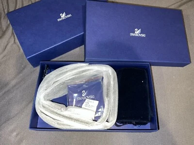 Nuevo cinturón de malla de cristal de cuero firmado por SWAROVSKI BE BOP 877283 M/L sin usar Foto 1 de 4