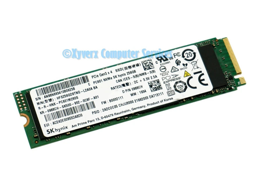 988CH HFS256GD9TNG-L2A0A OEM DELL SSD 256GB INSPIRON 7490 P115G (GRD A)(CA25) - Image 1 of 2