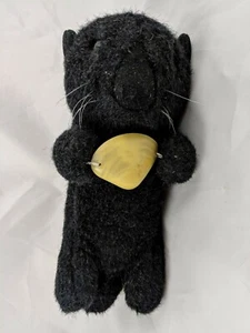 Dakin Black Beaver Otter Plush Shell 10 Inch 1985 Stuffed Animal toy - Imagen 1 de 6