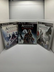 Assassin's Creed 3, Revelations, Brotherhood PS3 3 Game Bundle CIB Tested - Picture 1 of 5