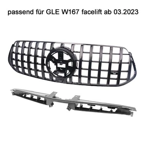 KÜHLERGRILL PANAMERICANA FÜR MERCEDES GLE W167 C167 V167 AB 2023 AMG SCHWARZ - Bild 1 von 6