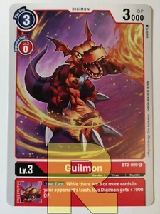 2x Guilmon ® BT2-009 C ® Comune ® Digimon Ver.1.0 ® Inglese - Picture 1 of 1