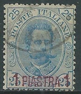 1900 LEVANTE LA CANEA USATO UMBERTO I 1 PI SU 25 CENT - RA14-2 - Picture 1 of 1