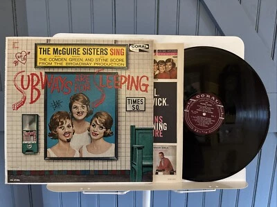 MCGUIRE SISTERS Subways Are For Sleeping 1961 Mono Vinyl LP - VG+/VG w/ Inner - Image 1 of 4