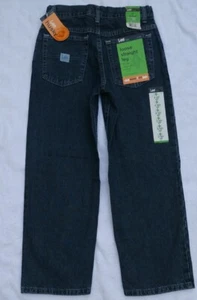 NWT LEE Boy's Loose Straight Leg Dark Blue Jeans Youth Size 10 Husky (25x25) - Picture 1 of 15