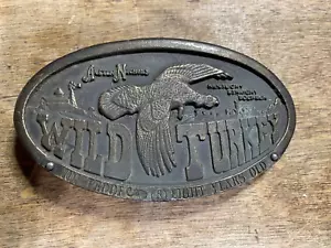 Wild Turkey Belt Buckle Bergamot Brass Works Austin Nichols - Picture 1 of 2