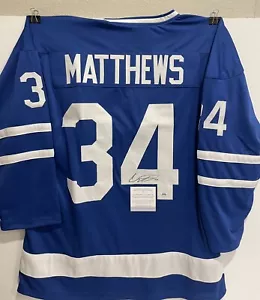 Auston Matthews Signed Toronto Maple Leafs Hockey Custom Jersey Autographed COA - Picture 1 of 7