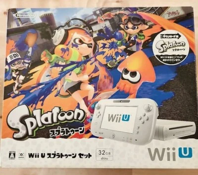 Nintendo Wii U Splatoon Set Limited 32GB Console White Japan w/box Used F/S - Image 1 of 3