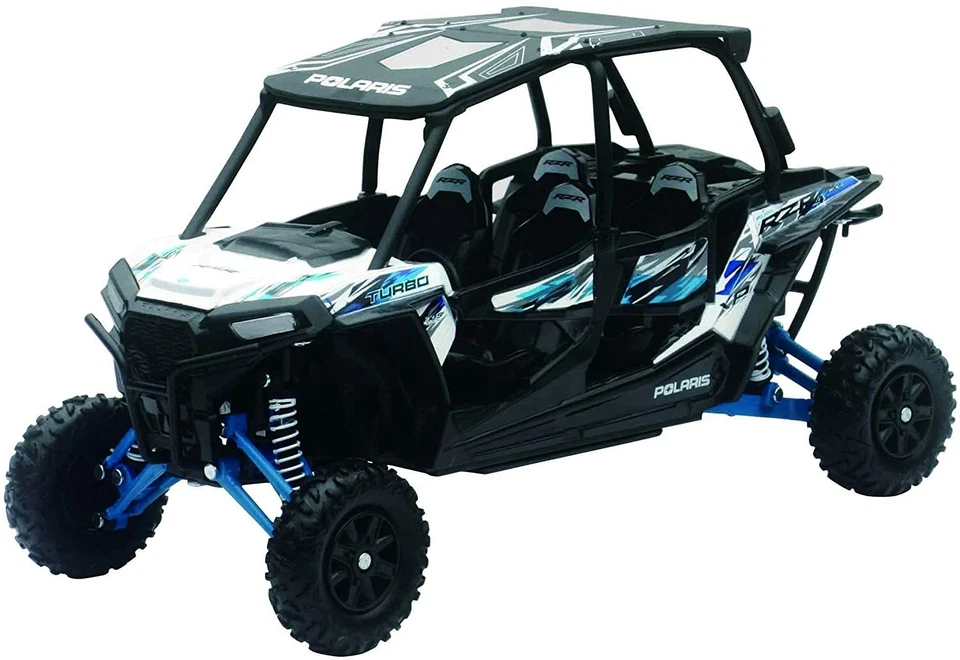New Ray 1:18 Scale Polaris RZR XP 4 Turbo APS ATV Blue & Black Model Replica - Image 1 of 1