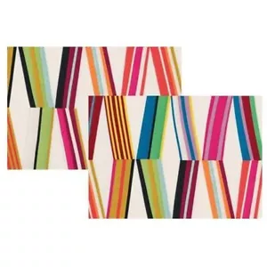 Carriacou Stripes Pierre Frey 8 Caspari Notelets Cards 15cm x 10cm 2 designs - Picture 1 of 1