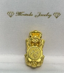 Colgante de cuentas sueltas Pixiu PiYao 3D Lucky Spin Happiness oro puro 24k 1 pieza. - Imagen 1 de 7