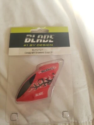 BLADE Canopy with Grommets Scout CX BLH2727 Replacement Helicopter Parts - Image 1 of 4
