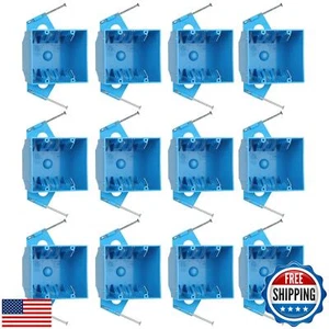 XIUTE (Paquete de 12) Caja Eléctrica de Plástico, Caja de Salida Azul, Doble Banda Nueva con - Imagen 1 de 5