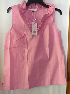 Michelle McDowell Pink Ruffle print Tank top Size Large New w/tags - Picture 1 of 2