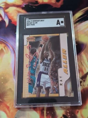 Auténtico Bowman 's Best Ray Allen Picks RC #BP5 1996-97 Bucks SGC Foto 1 de 2