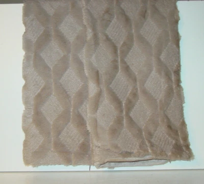 Lote Fundas Almohada 2-17" X 17" Beige Tostado Imitación Piel Texturizada-NUEVAS Foto 1 de 4