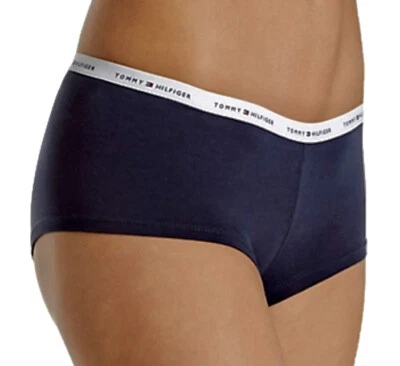 TOMMY HILFIGER Clásico Algodón Azul Marino Blanco Niño Pantalones Cortos Mujer Talla M 6 L 7 Foto 1 de 4