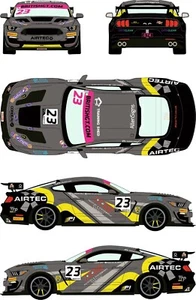 Racing Decals 43 1:24 Scale Ford Mustang GT4 #23 British GT 2019 Decal RDE24-043 - Picture 1 of 4