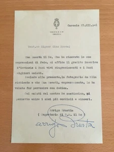 Lettera inviata da Umberto II di Savoia - Picture 1 of 1