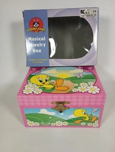 Vintage Tweety Vogel Spieluhr Schmuckkästchen 1997 Looney Tunes WB TRI STAR VIDEO - Bild 1 von 14