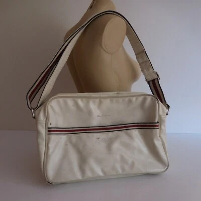 Bolso de Hombro BEN SHERMAN Blanco Hombre Vintage Diseño Deportivo Art Deco N4311 Foto 1 de 4