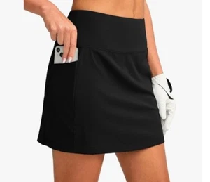 NEW Baleaf Skort Shorts Golf Hiking Athletic Black 4 Pockets NWT Stretch Size 2X - Picture 1 of 6