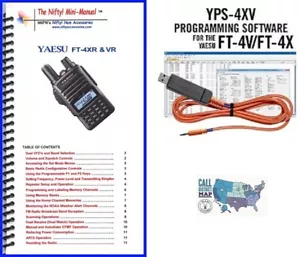 Yaesu FT-4VR/XR Accy Bundle mit RT Systems Prog Kit und Nifty! Mini-Handbuch - Bild 1 von 3
