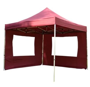 PROFI Falt Pavillon mit 4 Seitenteilen 3x3m burgund Festzelt Marktzelt Tasche - Bild 1 von 7