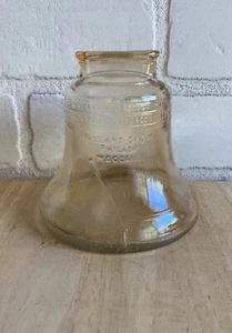 VTG Anchor Hocking Iridescent Carnival Glass Liberty Bell Coin Bank Marigold - Picture 1 of 10