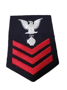 Parche de posición de insignia clasificación de primera clase de lana Navy Utilitiesman - Imagen 1 de 2