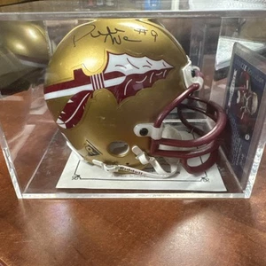 Minicasco firmado por Peter Warrick FSU Seminoles Riddell Florida State certificado de autenticidad - Imagen 1 de 7