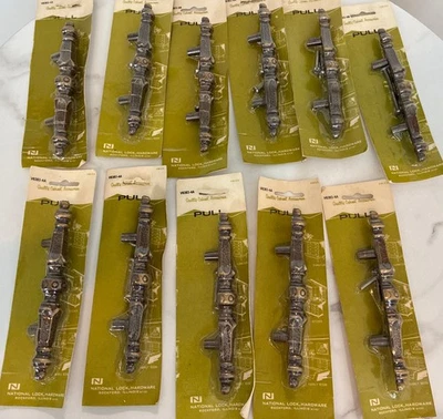 Lote de 11 tiradores de gabinete National Lock V6383-4A vintage de latón antiguo NUEVO Foto 1 de 4