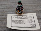 Collectable Thimbles, Velvet Xmas Tree,2004 Wood Thimble Guild + Certificate
