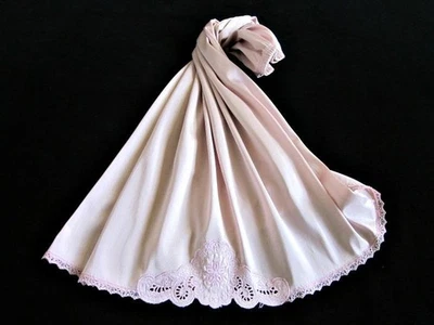 Vintage Waist Slip S/M Silky Antron III Nylon Applique Lace Hem Dusky Pink - Image 1 of 4